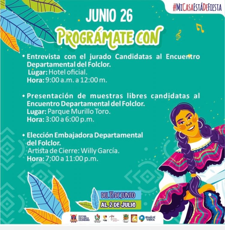 #NoticiasCambioin: Prográmate para hoy y vive el  49° Festival Folclórico Colombiano, porque #MiCasaEstaDeFiesta: