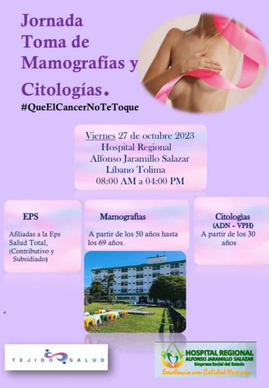 Hospital del Libano invita a toda la comunidad a participar de la gran jornada de prevención contra el Cáncer de Mama