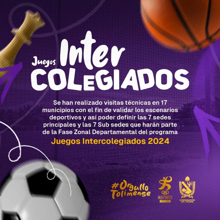 El Tolima se prepara para los Juegos Intercolegiados 2024