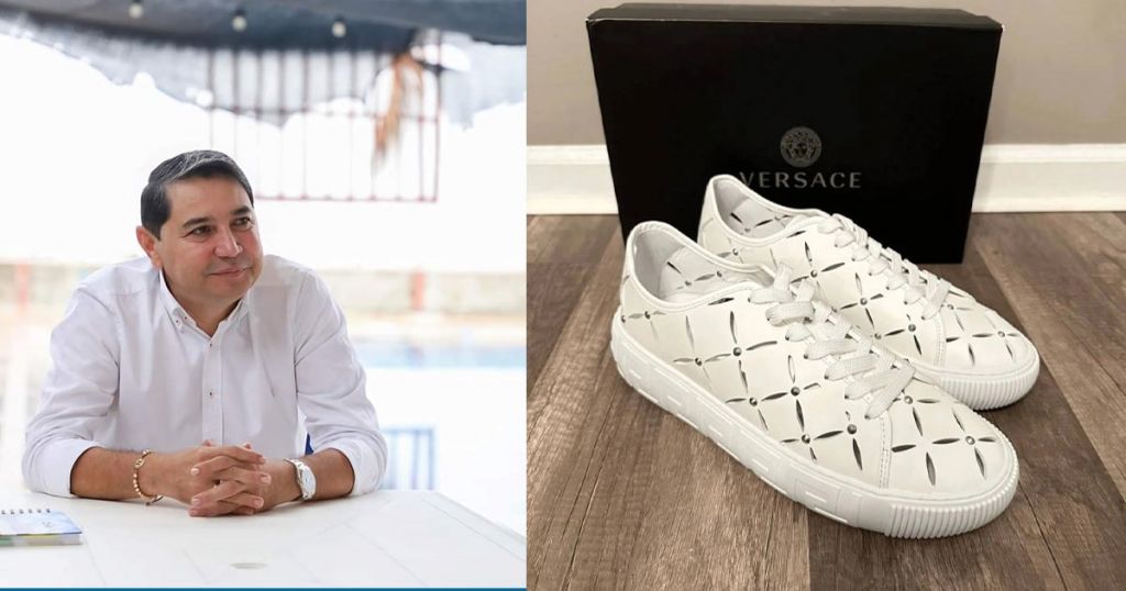 Los tenis Versace de 700 Euros, que le trajo Hurtado a periodista de Ibagué.