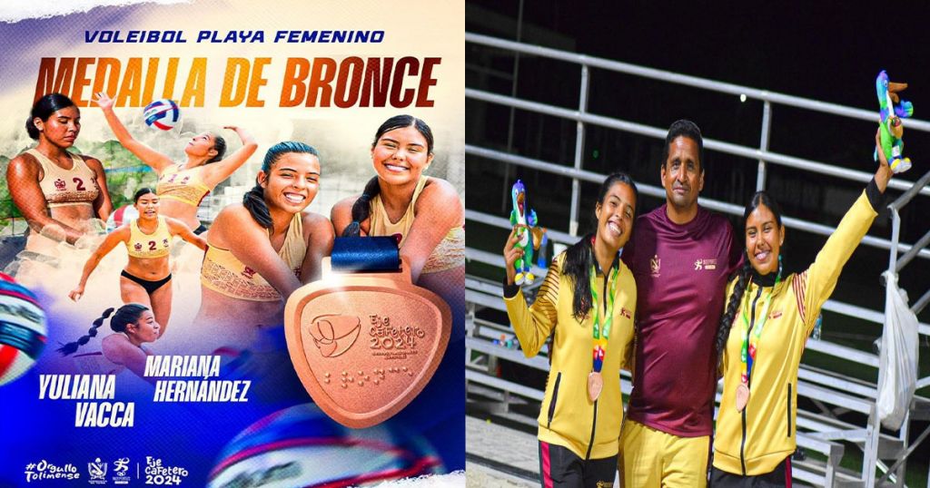 Medalla de bronce histórica para el voleibol playa del Tolima