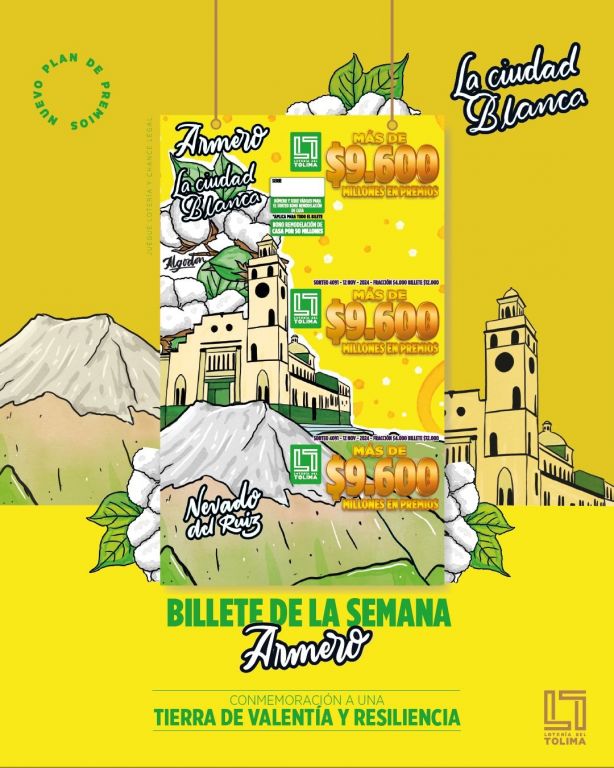 Lotería del Tolima Lanza Billete en Homenaje a las Víctimas de la Avalancha de Armero