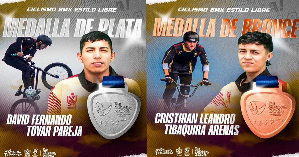 El BMX Freestyle le dio dos medallas más al Tolima en los Juegos Nacionales Juveniles