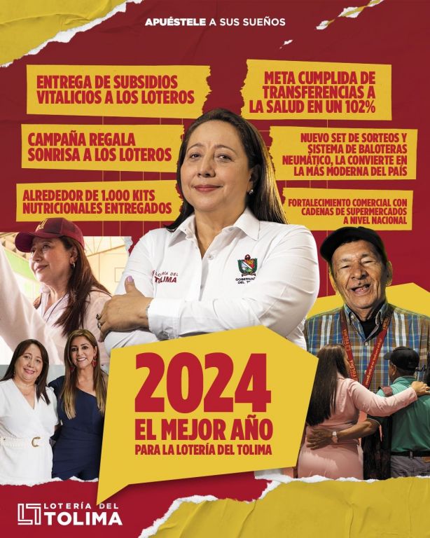 El 2024: Un año de éxitos para la Lotería del Tolima