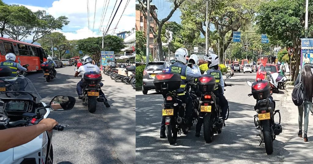 Jefe de los agentes de tránsito Ibagué, usa 2 subalternos para que le cuiden la moto