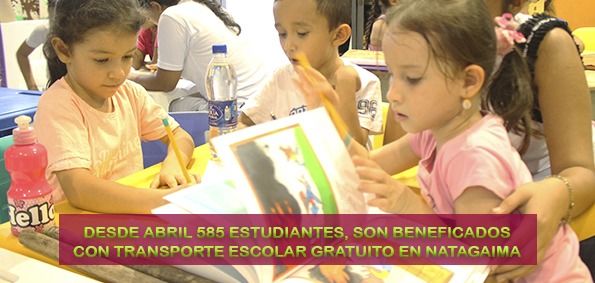 Alcaldía de Natagaima, asegura transporte escolar para 585 estudiantes del municipio.